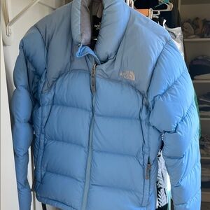 The North Face Light Blue Puffer Jacket